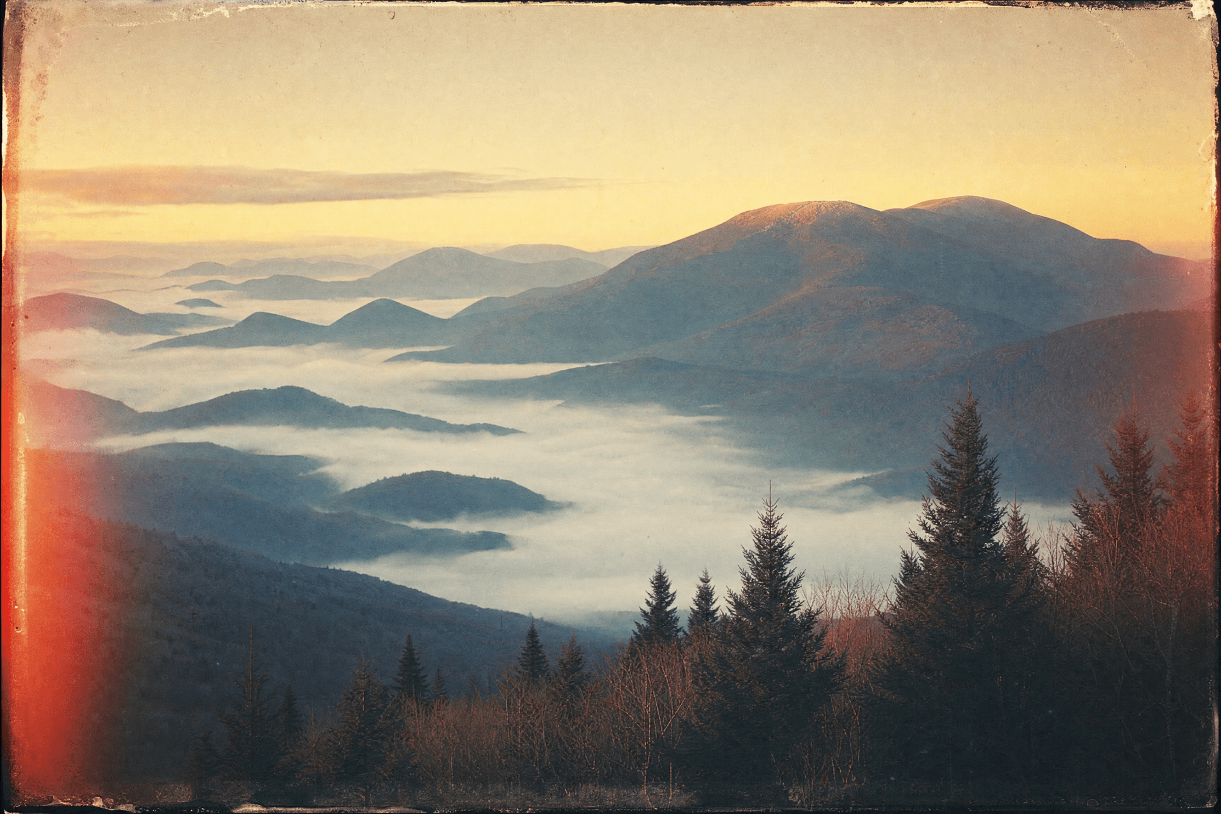 Catskill Mountains at dawn